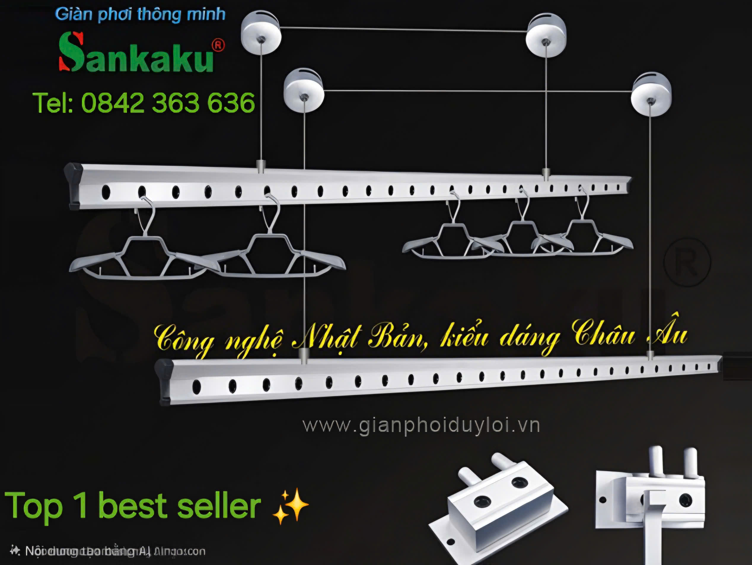 Giàn phơi Sankaku S-002 Nhật Bản cao cấp